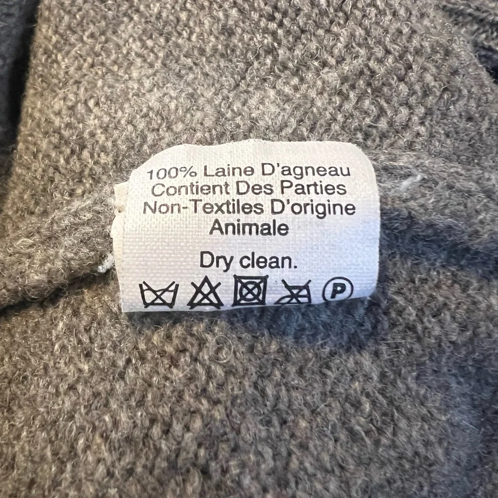 J. Crew Men's 1/4 Zip Up Mock Neck 100%‎ Lambswool Sweater Heather Mink Brown S